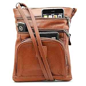 Steeltime Unisex Super Soft Leather Crossbody Bag with